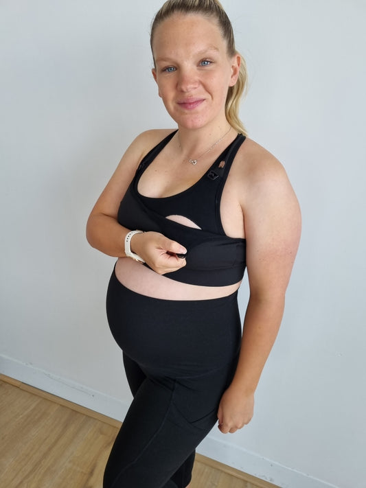 Maternity Activewear Breastfeeding Friendly Crop Top
